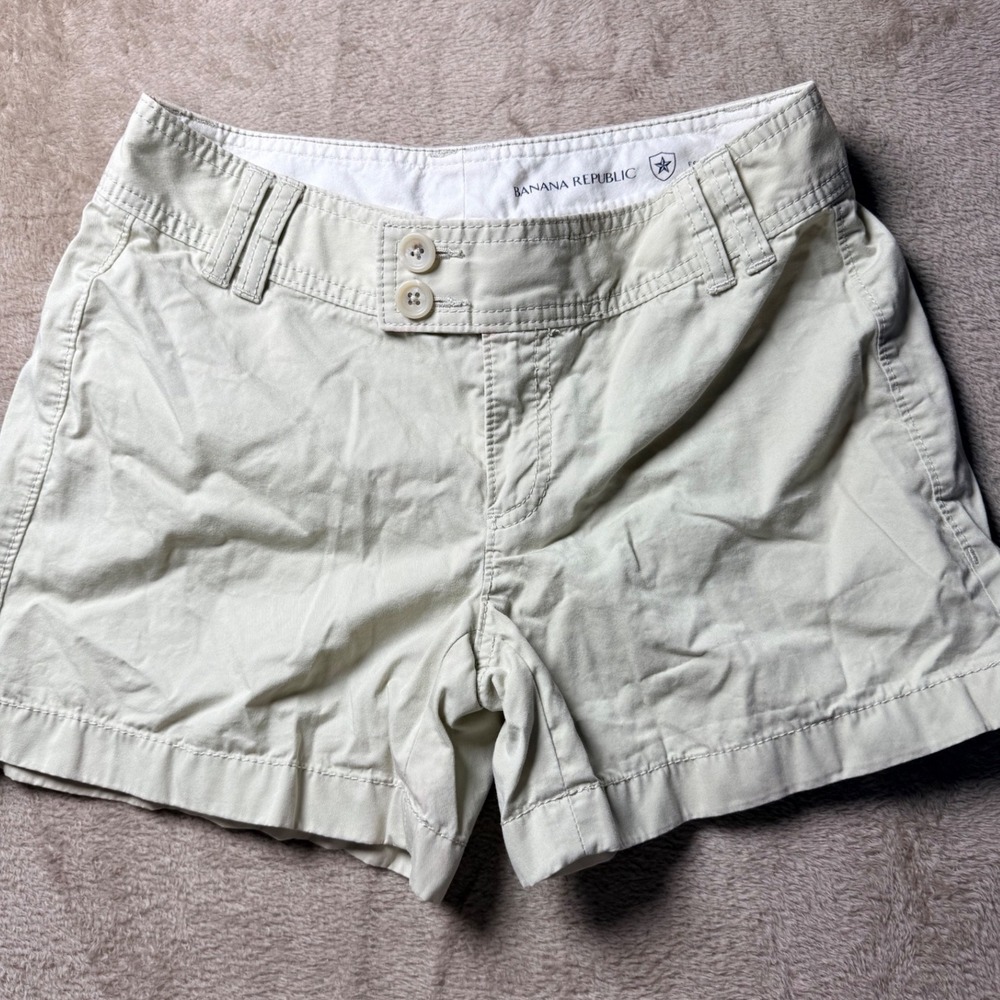 Banana‎ Republic Womens Khaki Chino Shorts Beige Size 0 Granola Girl Cabincore